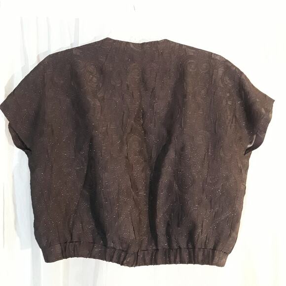 Forever 21 Black Crop BlazerJacket Embellished Small Petite - Picture 6 of 6